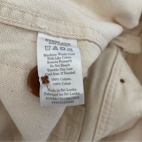 Everlane Canvas Cinchable Chore Jacket- Ivory/Bone - Picture 6 of 6